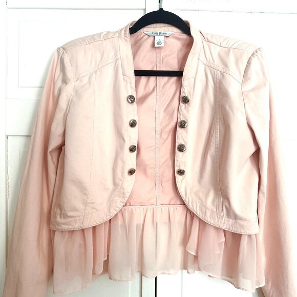 WHBM Pink Peplum Jacket Size 8 - Picture 1 of 5